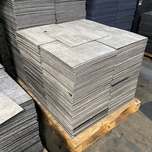 Light Grey Patterned Carpet Tiles