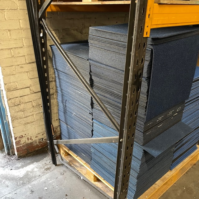 Blue Ribbed Carpet Tile
