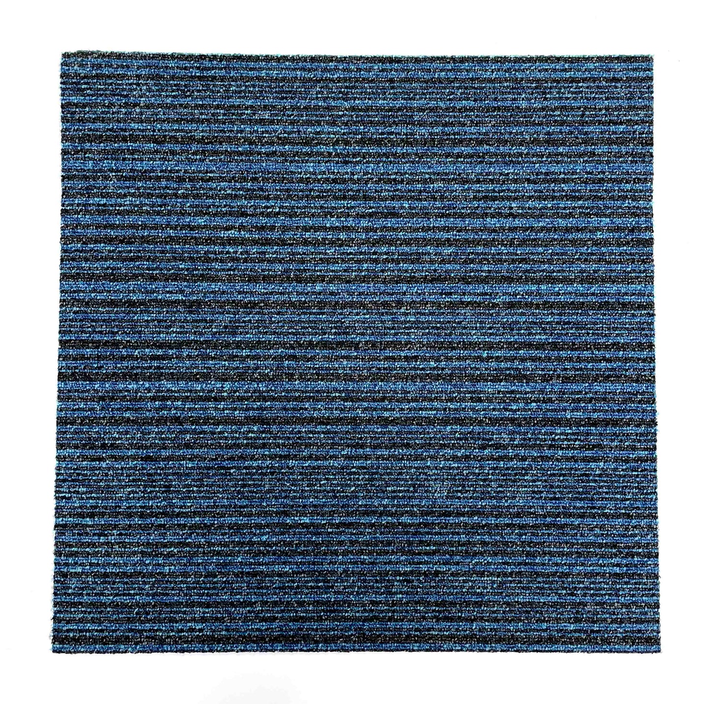 Blue and Black Stripe Carpet Tiles