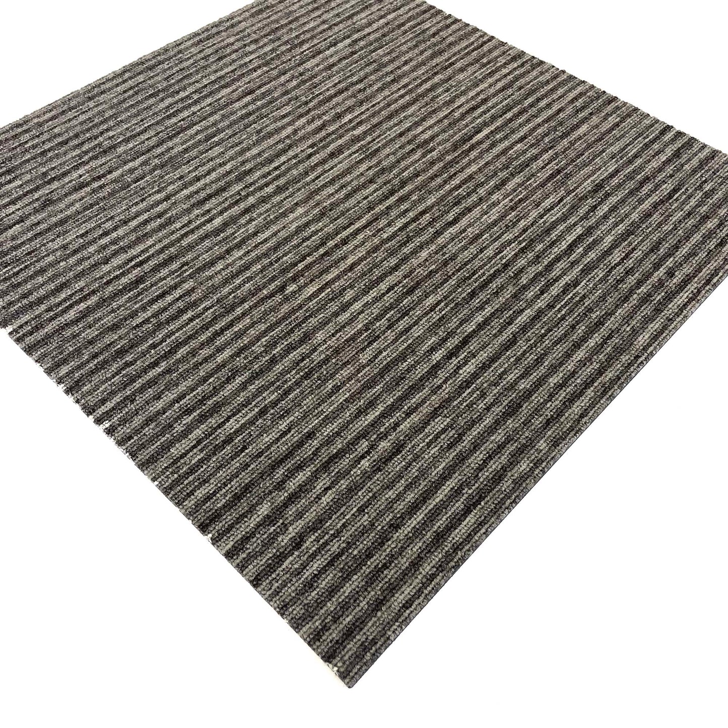 Brown and Grey Stripe Carpet Tiles