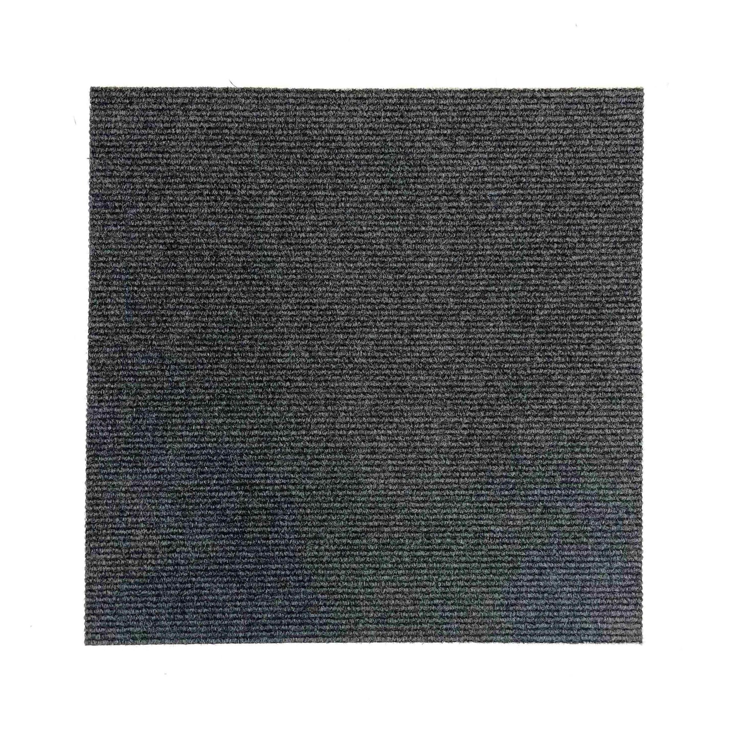 Dark Grey Ribbed Carpet Tiles