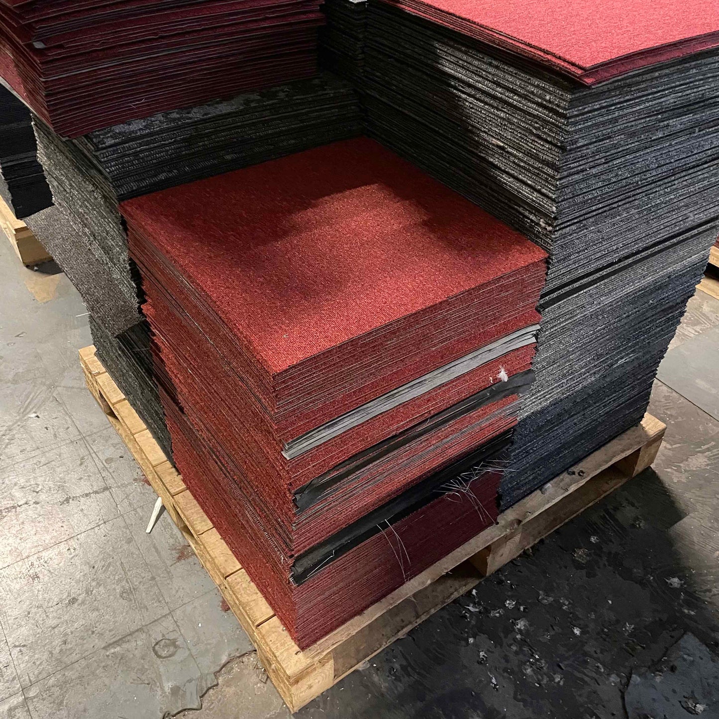 Dark Red Speckled Carpet Tiles