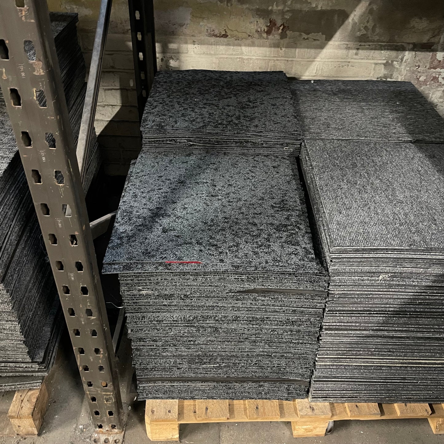 Dark Grey Patch Patterned Carpet Tiles