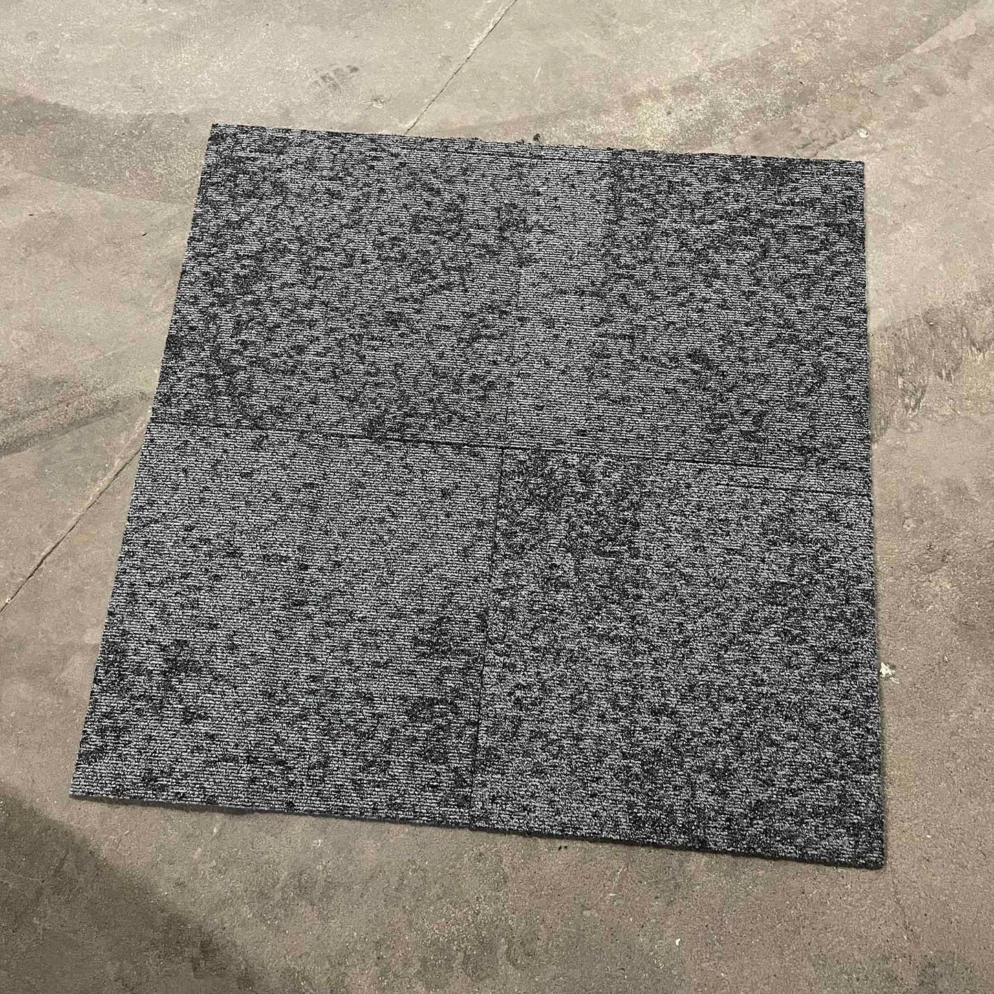 Dark Grey Patch Patterned Carpet Tiles