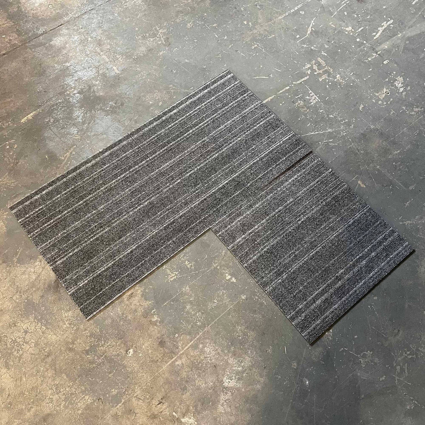 Brown and Grey Stripe Carpet Tiles