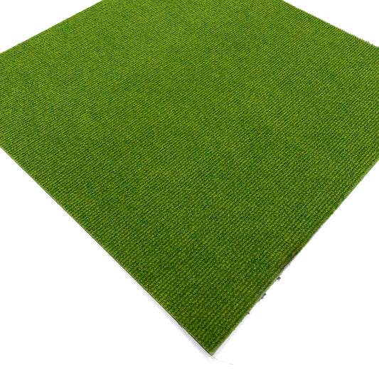 Bold Green Ribbed Carpet Tile