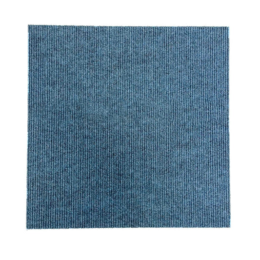 Mid Ocean Blue Rib Carpet Tiles