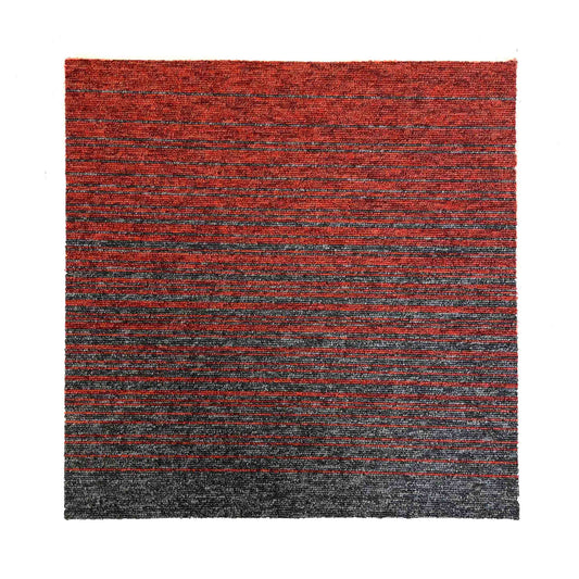 Black and Red Gradient Carpet Tiles
