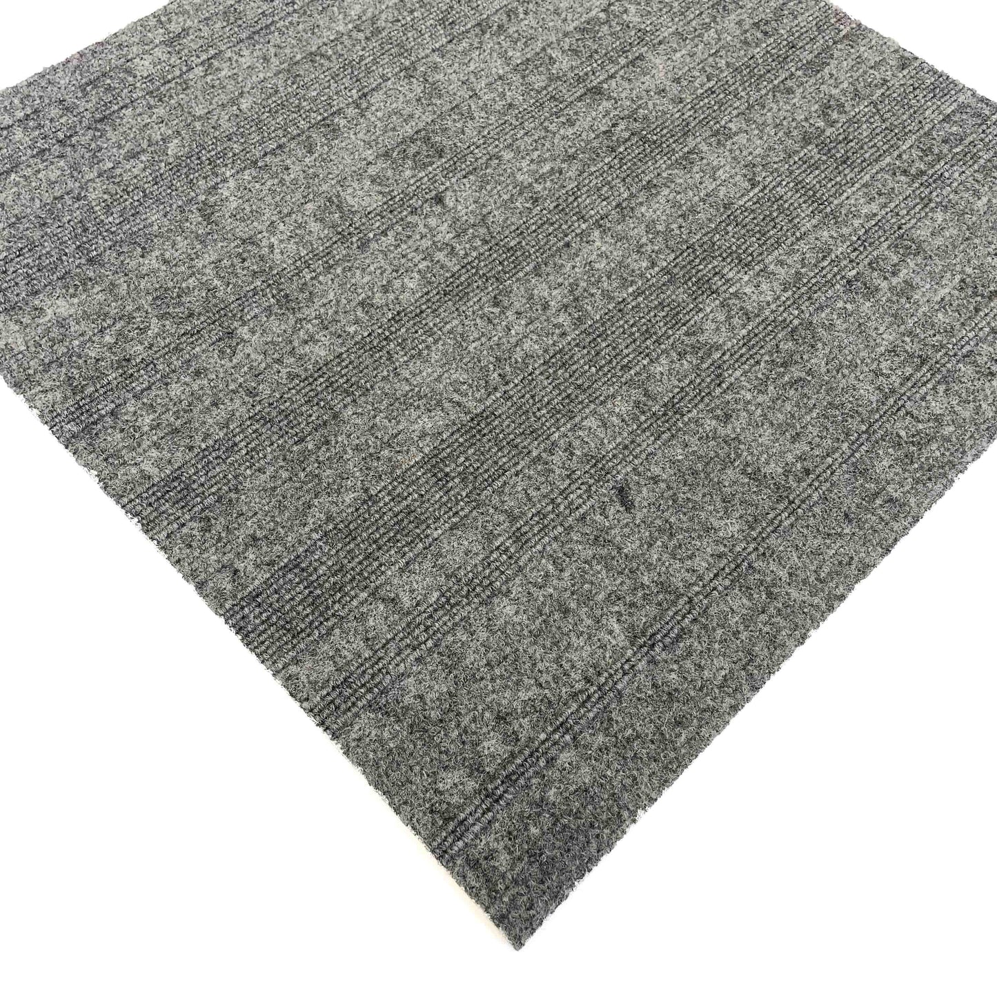 Light Grey Ribbed Pattern Carpet Tile