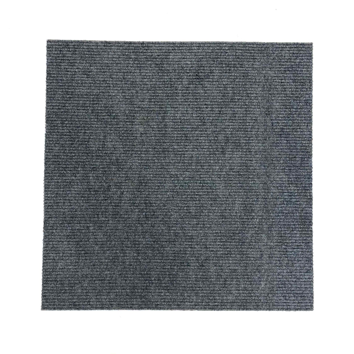 Mid Grey Ribbed Carpet Tiles